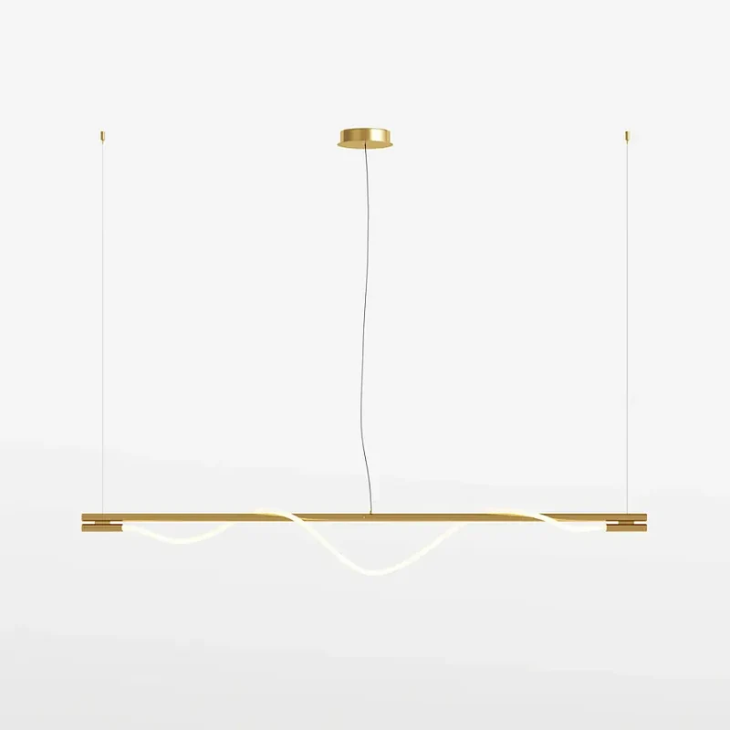 Pendelleuchte – Gold Finish, 21W Leistung, Warmweiß, 180 cm Länge - Tau | Maytoni