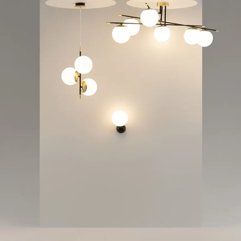 Pendelleuchte – Schwarzes Metall, Glasschirme, 3× E14, Ø33,3 cm - Nostalgia | Maytoni