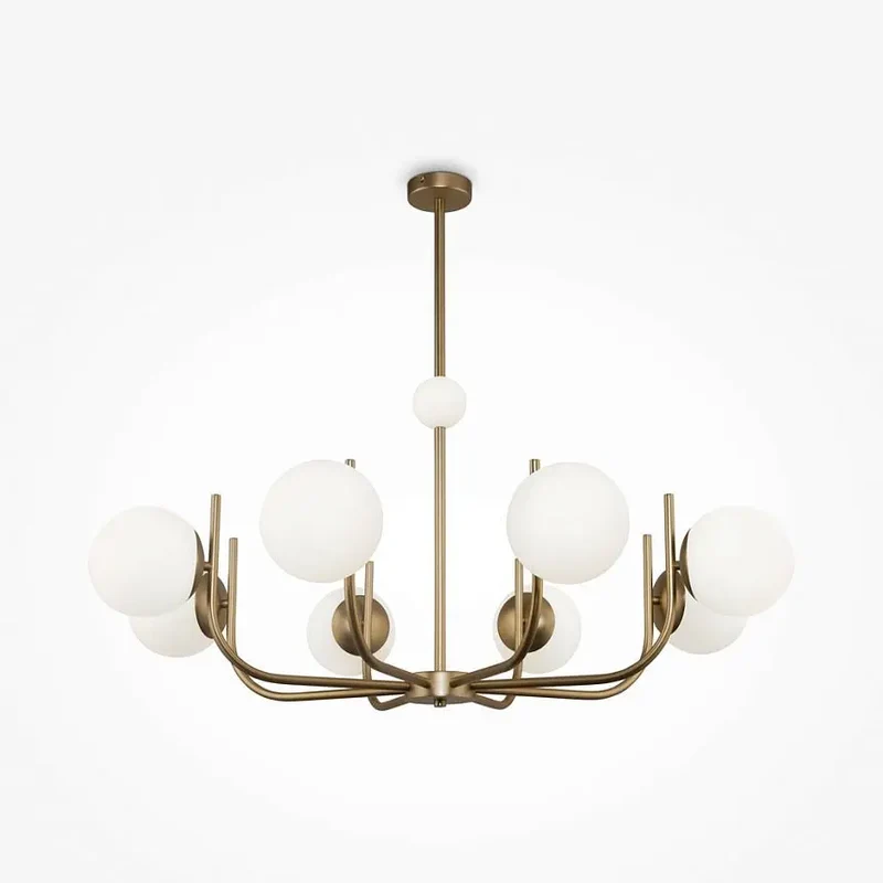 Pendelleuchte – Bronzemetall Finish, Glasschirm Klar, 8×E14 Fassung, 40W Leistung, Ø103 cm - Rendez-vous | Maytoni