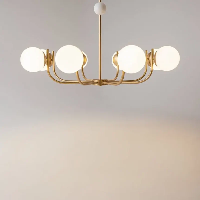 Pendelleuchte – Bronzemetall Finish, Glasschirm Klar, 8×E14 Fassung, 40W Leistung, Ø103 cm - Rendez-vous | Maytoni