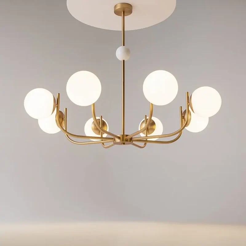 Pendelleuchte – Bronzemetall Finish, Glasschirm Klar, 8×E14 Fassung, 40W Leistung, Ø103 cm - Rendez-vous | Maytoni