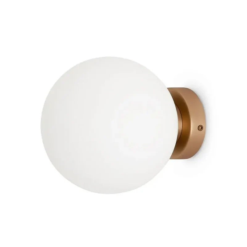 Wandleuchte – Goldenes Metall, Runde Glaskugel, 18 cm - Basic Form | Maytoni
