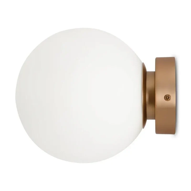 Wandleuchte – Goldenes Metall, Runde Glaskugel, 18 cm - Basic Form | Maytoni