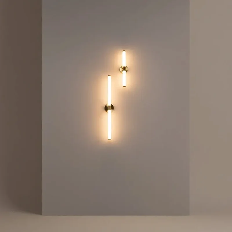 Wandleuchte – Gold Ton, Aluminium Körper, Zylindrische Form - Axis | Maytoni