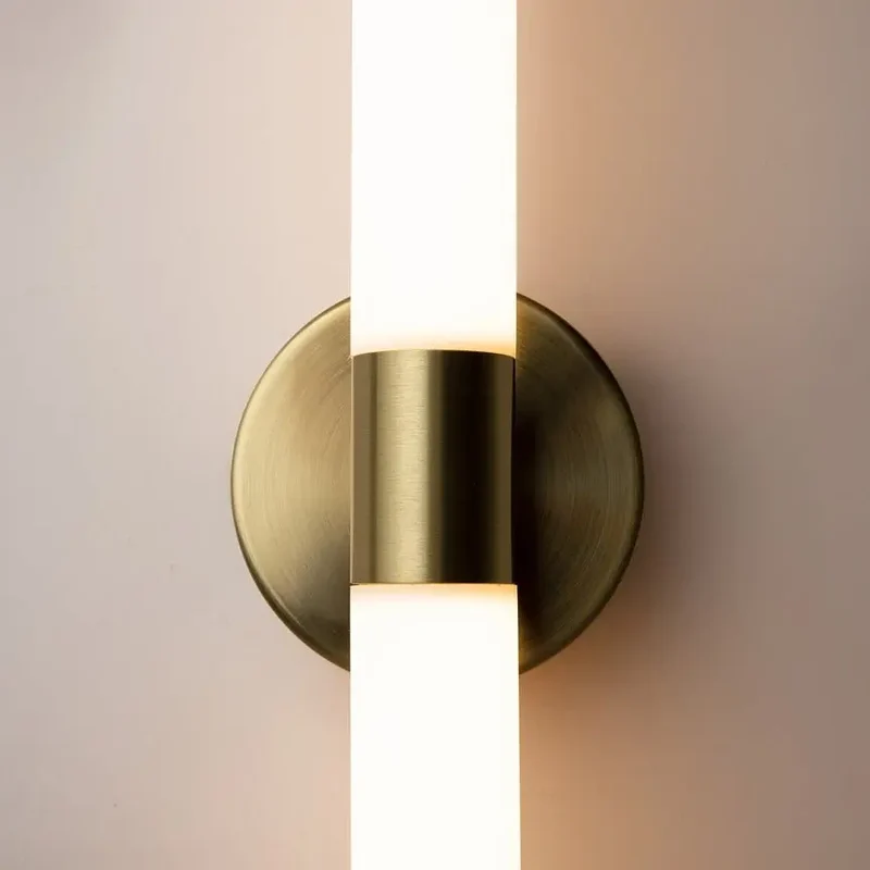 Wandleuchte – Gold Ton, Aluminium Körper, Zylindrische Form - Axis | Maytoni