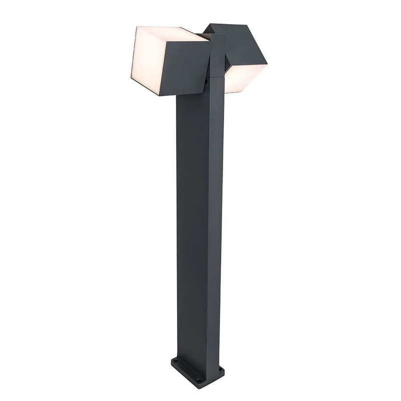 LED Wegeleuchte Cuba mit drehbaren Köpfen IP44 75cm Anthrazit