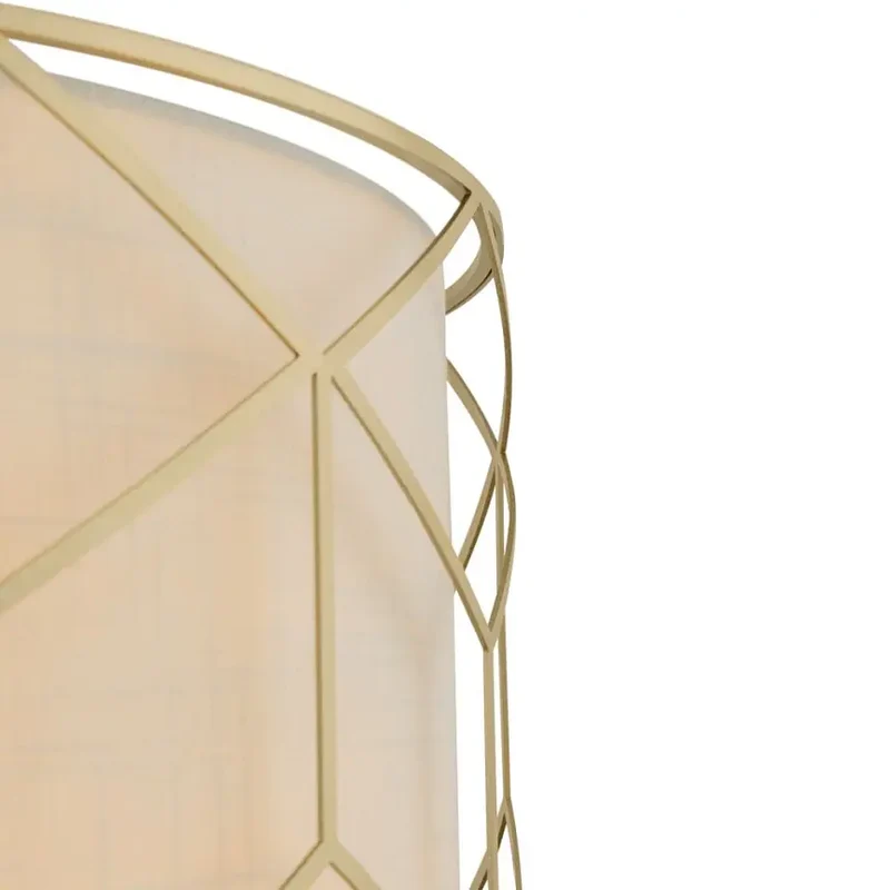 Pendelleuchte – Goldfarbenes Metall und Stoff, 4× E27 Fassungen, 40 W Leistung, Ø45 cm - Messina | Maytoni