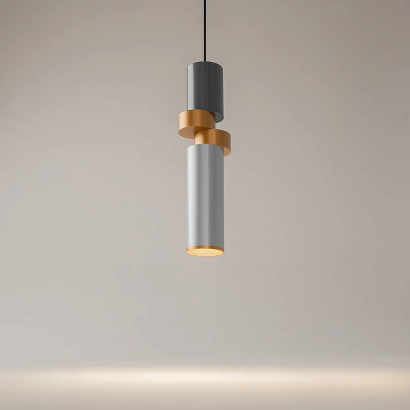 Pendelleuchte – Schwarzes Metall, Gold-Silber Akzent, GU10 Fassung, IP20 Schutz, Ø9,5 cm - Palette | Maytoni