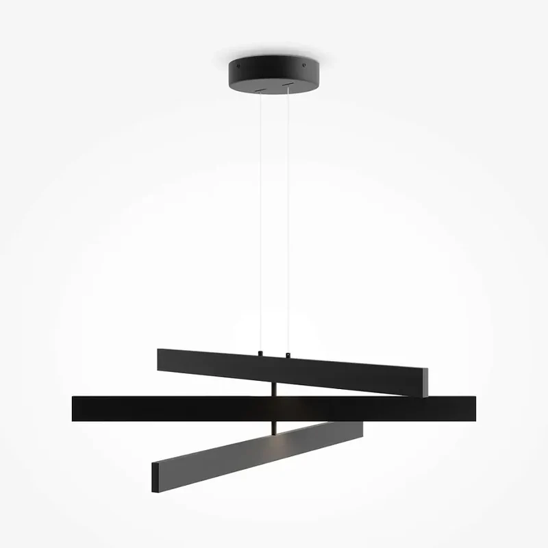 Pendelleuchte – Schwarzes Aluminium, 46 W Leistung, Neutralweiß, 80 cm Länge - Origami | Maytoni