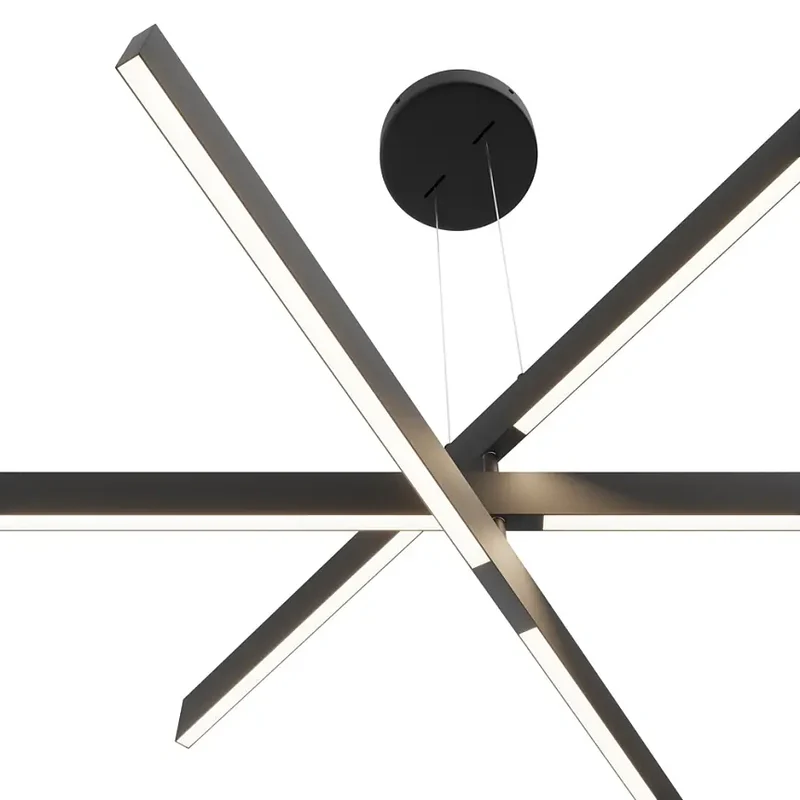 Pendelleuchte – Schwarzes Aluminium, 46 W Leistung, Neutralweiß, 80 cm Länge - Origami | Maytoni