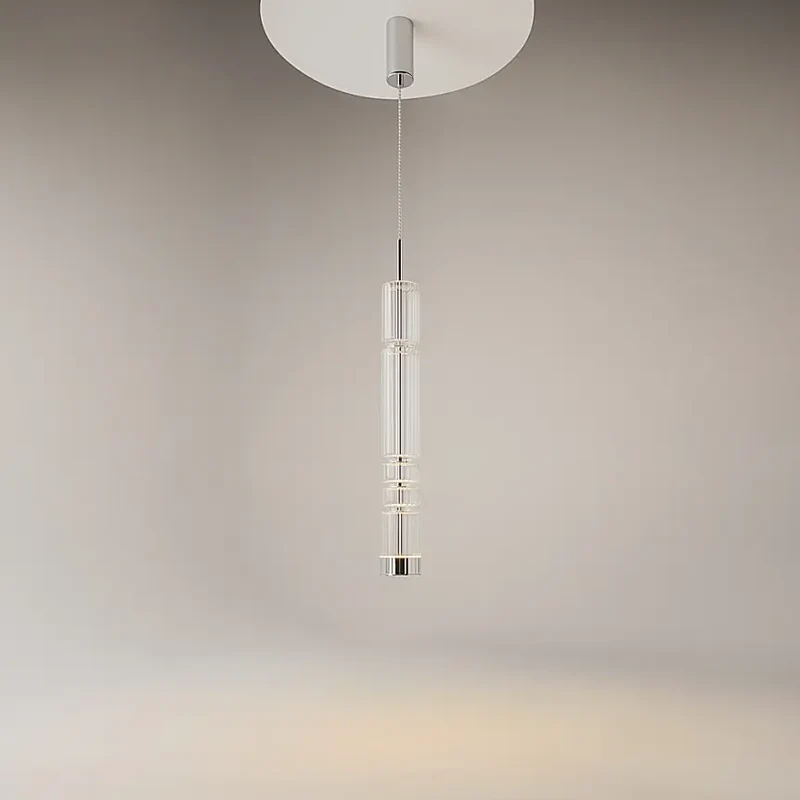 Pendelleuchte – Chromfarbenes Metall, 8 W Leistung, Warmweiß, 384 cm Höhe - Ordo | Maytoni