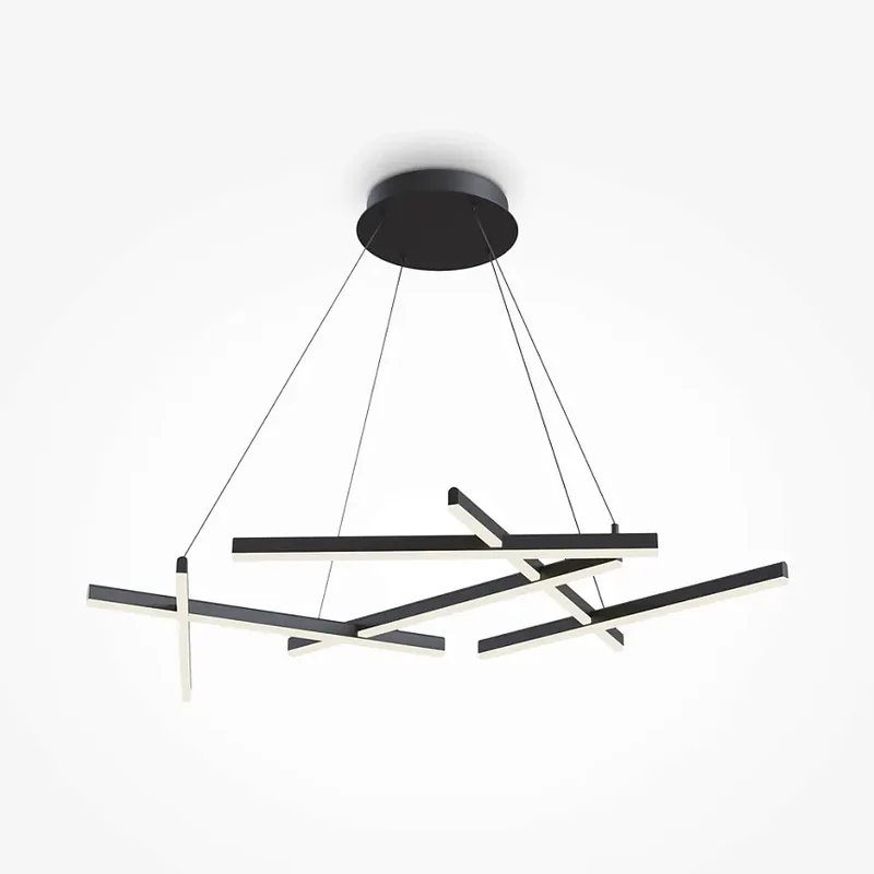 Pendelleuchte – Schwarzes Aluminium, 79 W Leistung, Warmweiß, 101 cm Länge - Line | Maytoni