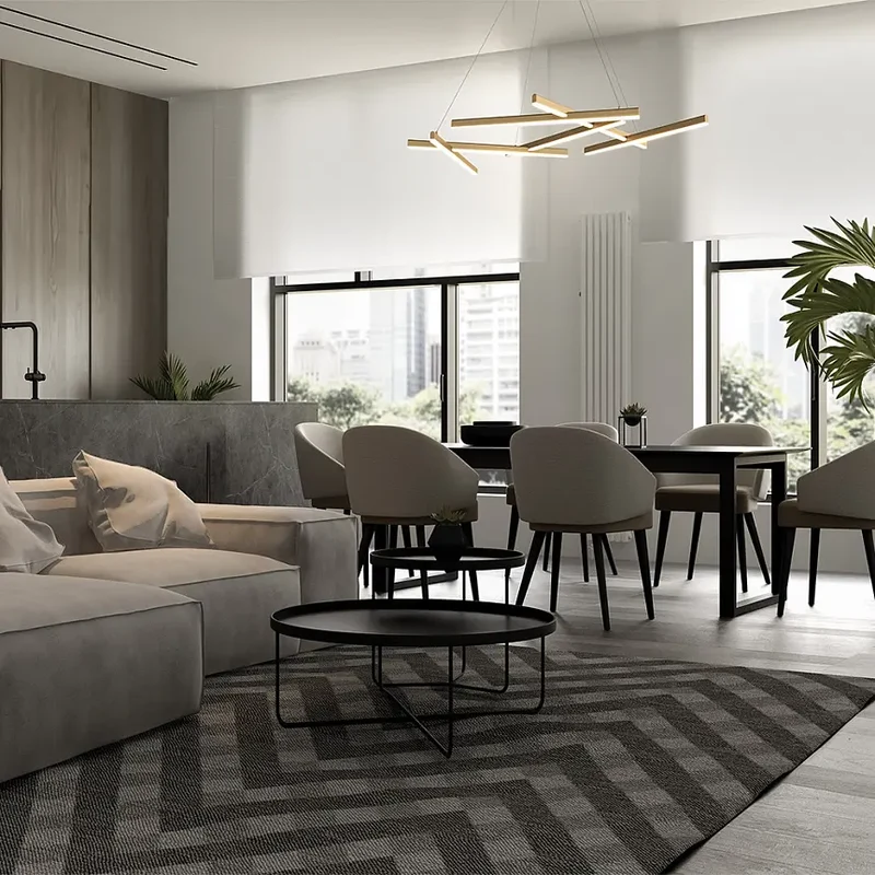 Pendelleuchte – Goldfarbenes Aluminium, 79 W Leistung, Warmweiß, 101 cm Länge - Line | Maytoni