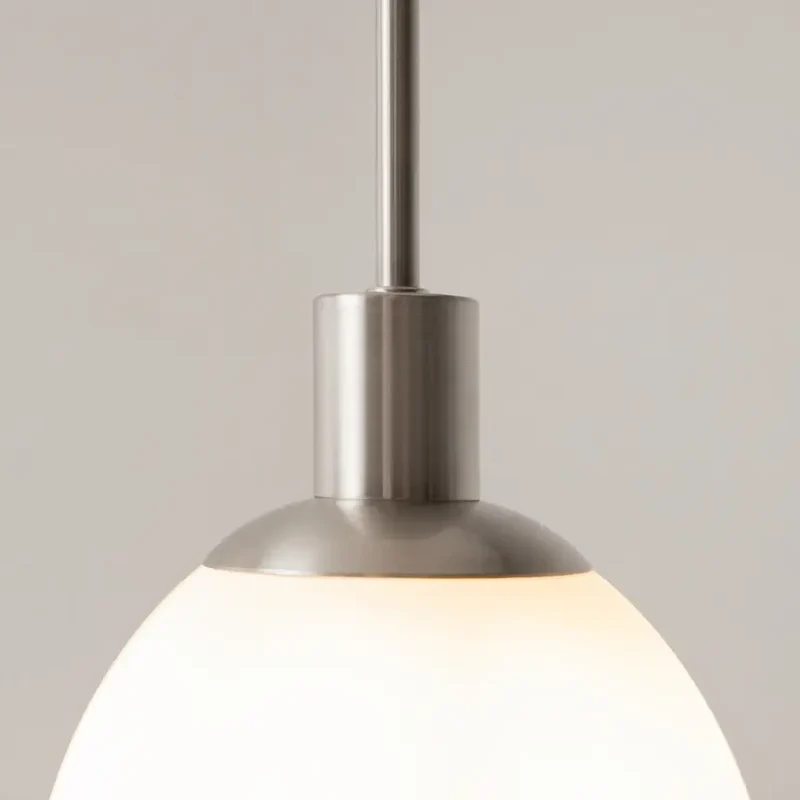 Pendelleuchte – Nickelfarbenes Metall, Glasschirm, 1× E14 Fassung, 40 W Leistung - Erich | Maytoni