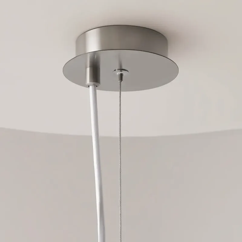 Pendelleuchte – Nickelfarbenes Metall, Glasschirm, 1× E14 Fassung, 40 W Leistung - Erich | Maytoni