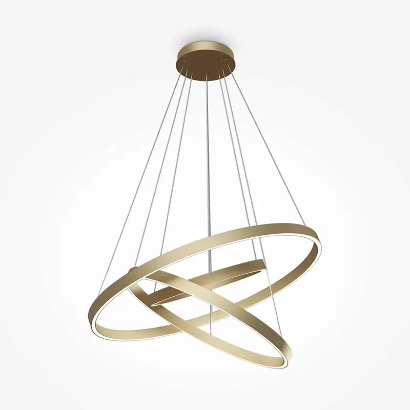 Pendelleuchte – Messingfarbenes Aluminium, 115W Leistung, Neutralweiß, Ø80 cm - Rim | Maytoni