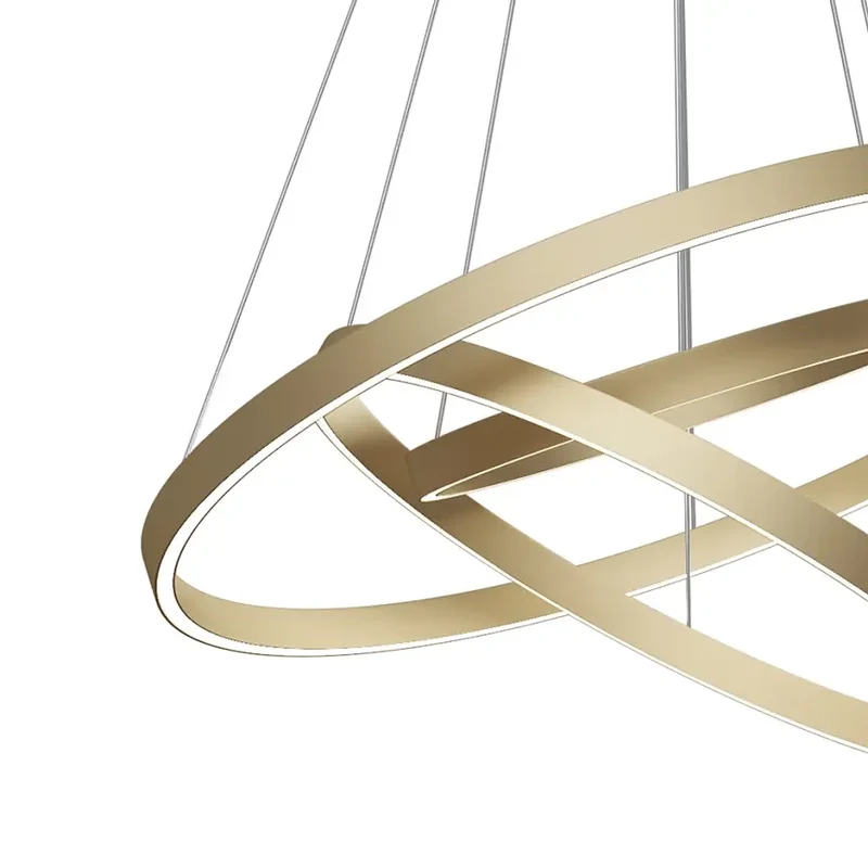 Pendelleuchte – Messingfarbenes Aluminium, 115W Leistung, Neutralweiß, Ø80 cm - Rim | Maytoni