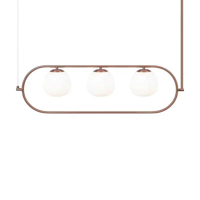 Pendelleuchte – Messingfarbenes Metall, 3 Glasschirme, 3× E14 Fassung, 40 W Leistung - Erich | Maytoni