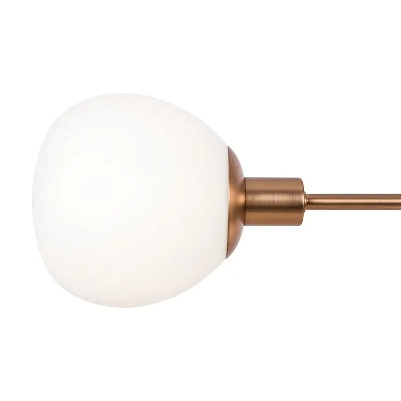 Pendelleuchte – Goldfarbenes Metall, 5 Glasschirme, 5× E14 Fassung, 40 W Leistung - Erich | Maytoni