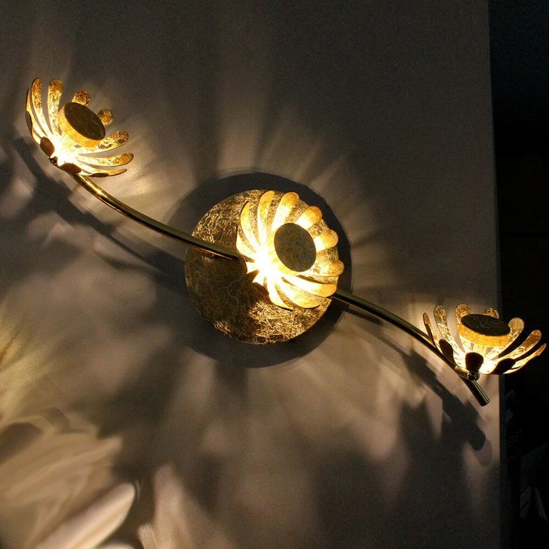 LED Deckenleuchte Bloom 3-flammig 50cm Goldfarben