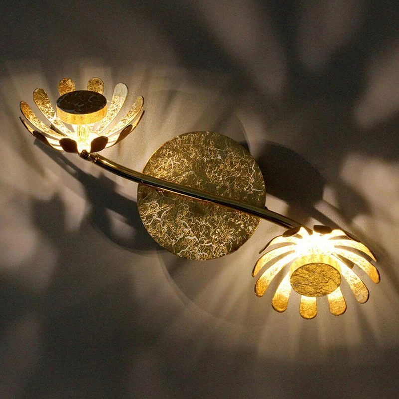 LED Deckenleuchte Bloom 2-flammig 30cm Goldfarben