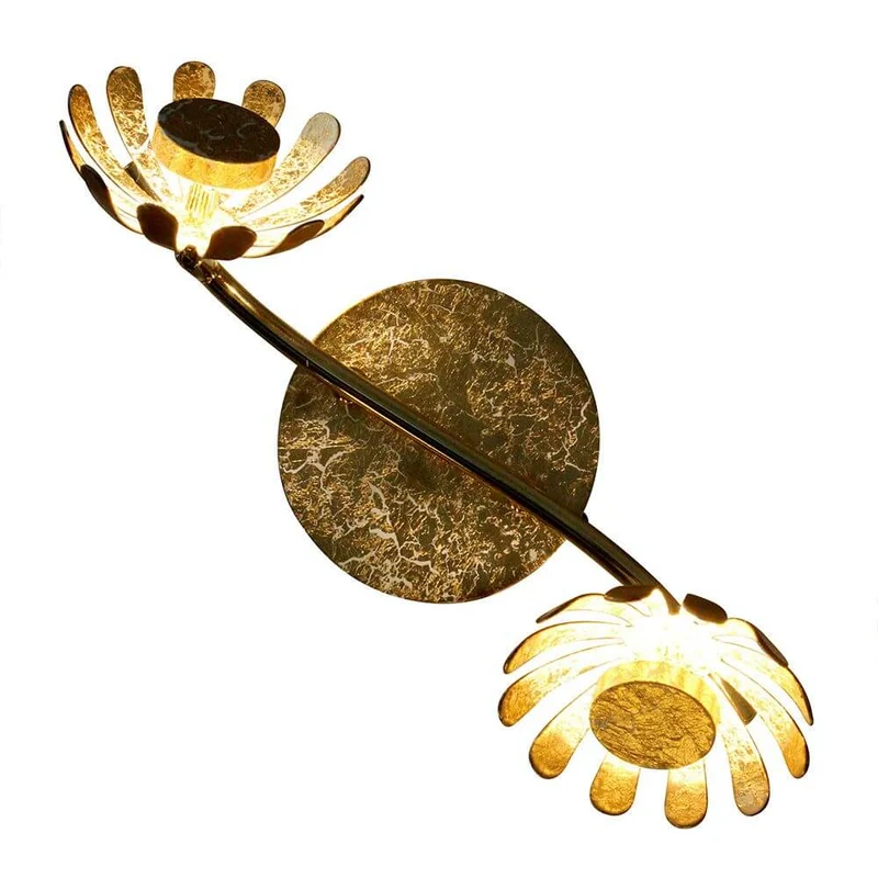 LED Deckenleuchte Bloom 2-flammig 30cm Goldfarben