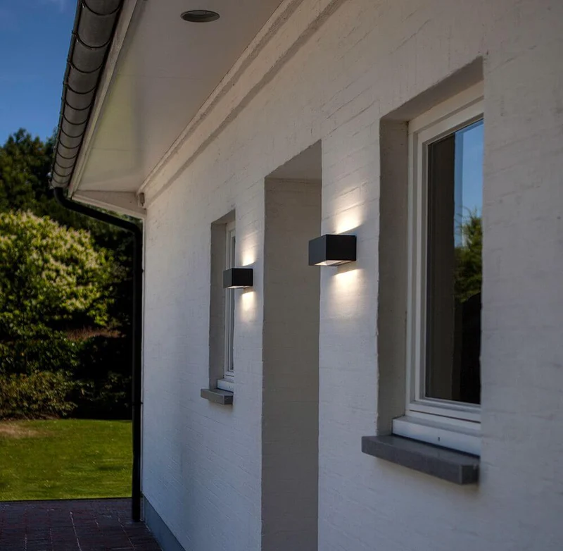 LED Außenwandleuchte Gemini IP54 in Anthrazit