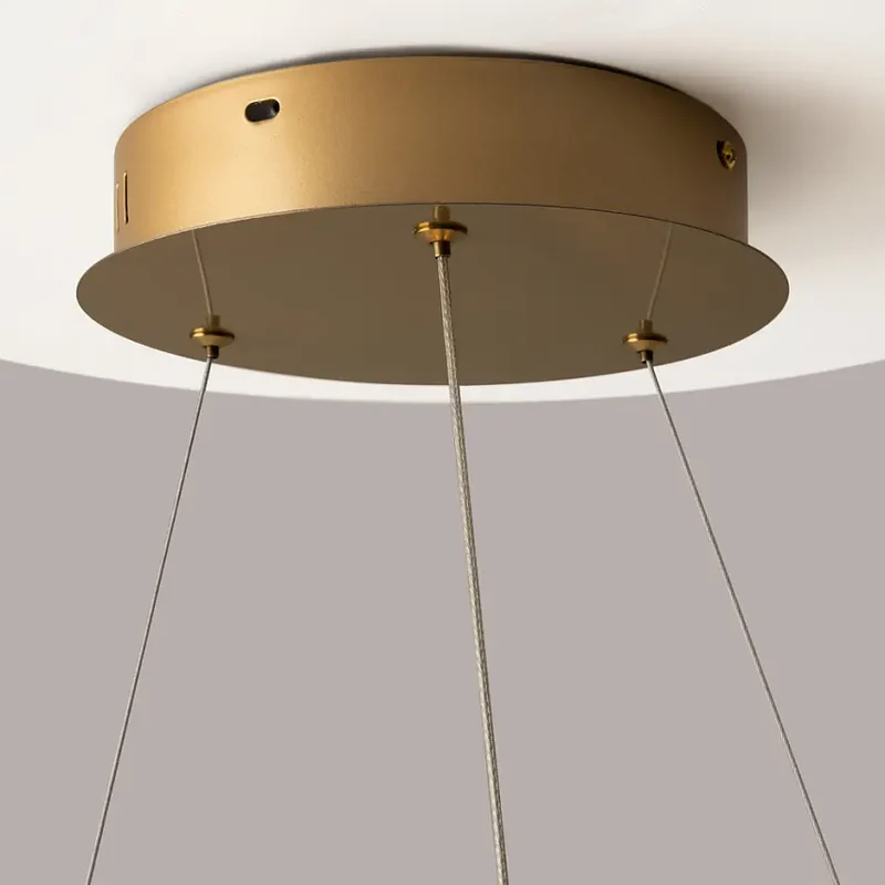 Pendelleuchte – Messingfarbenes Metall, 48 W Leistung, Warmweiß, Ø45 cm - Krone | Maytoni