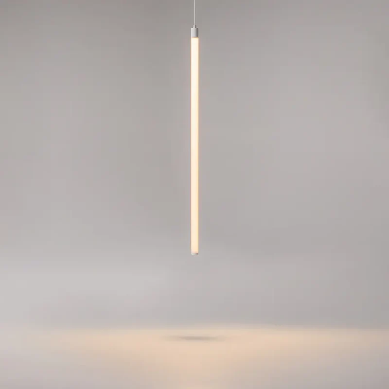 Pendelleuchte – Weißes Aluminium, 20W LED, Warmweiß Licht, Ø3 cm - Ray | Maytoni