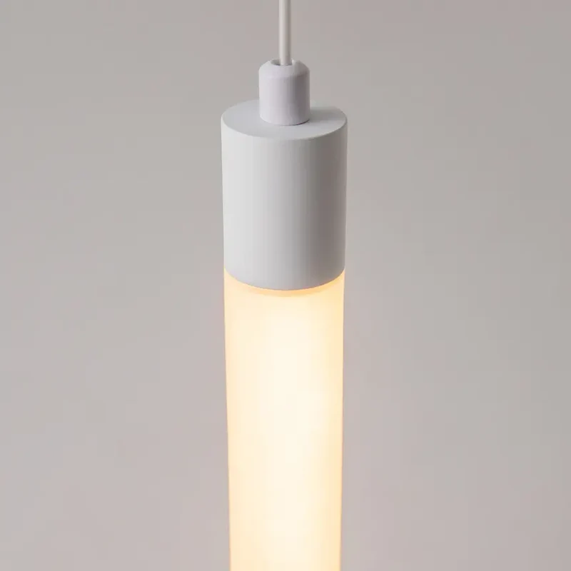 Pendelleuchte – Weißes Aluminium, 20W LED, Warmweiß Licht, Ø3 cm - Ray | Maytoni