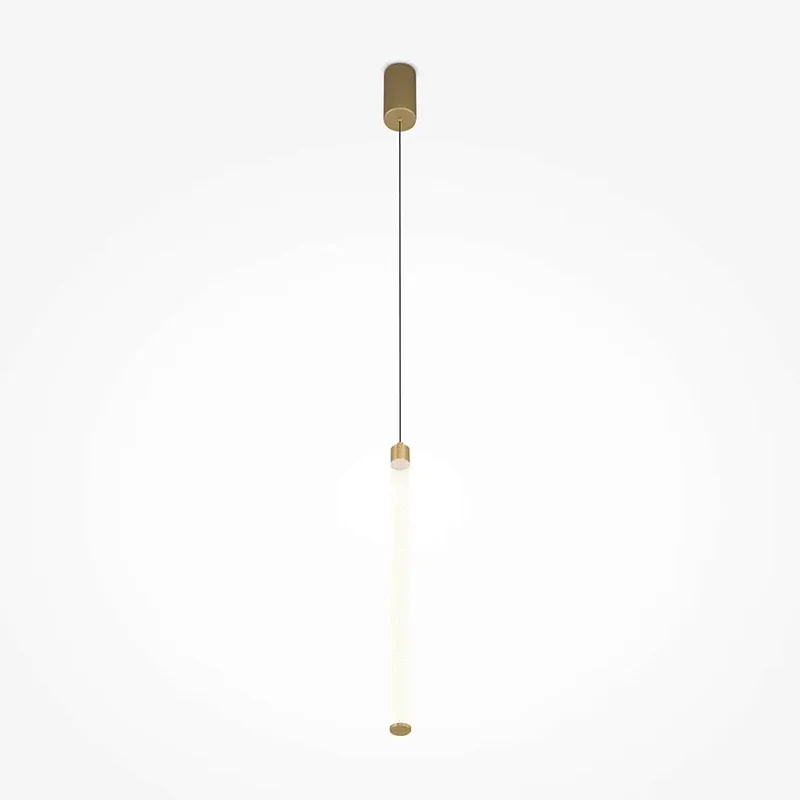 Pendelleuchte – Gold Aluminium, 20W LED, Warmweiß Licht, Ø3 cm - Ray | Maytoni