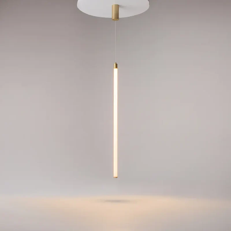 Pendelleuchte – Gold Aluminium, 20W LED, Warmweiß Licht, Ø3 cm - Ray | Maytoni