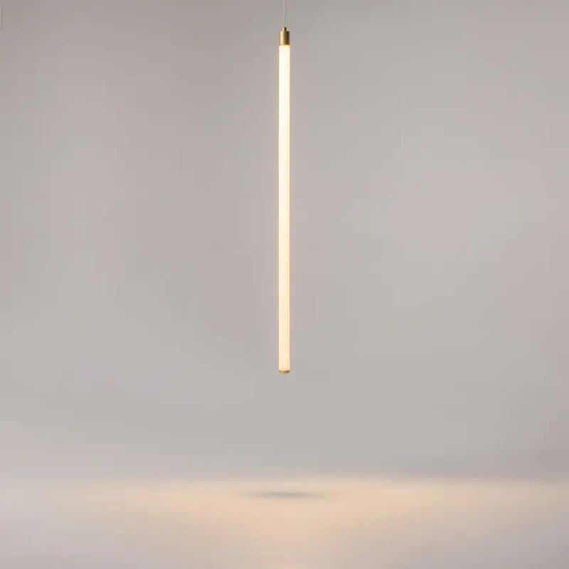 Pendelleuchte – Gold Aluminium, 20W LED, Warmweiß Licht, Ø3 cm - Ray | Maytoni