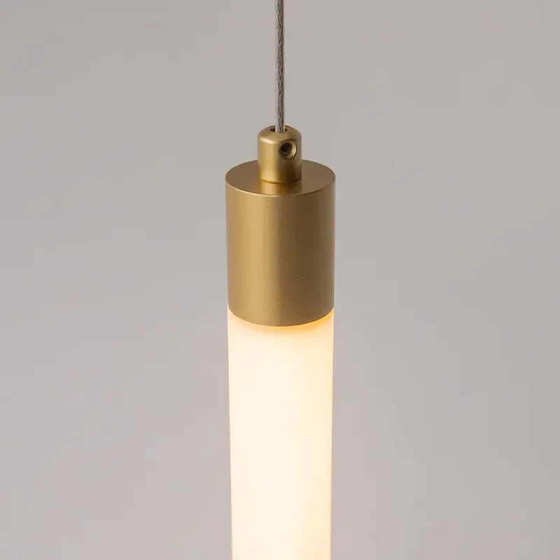 Pendelleuchte – Gold Aluminium, 20W LED, Warmweiß Licht, Ø3 cm - Ray | Maytoni