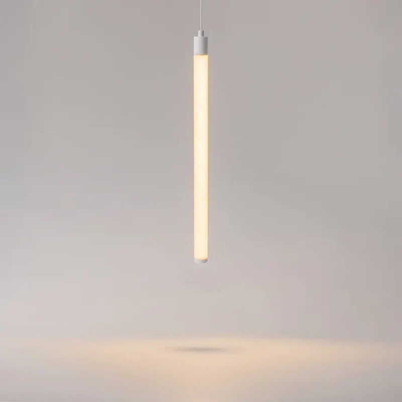Pendelleuchte – Weißes Aluminium, 10W LED, Warmweiß Licht, Ø3 cm - Ray | Maytoni