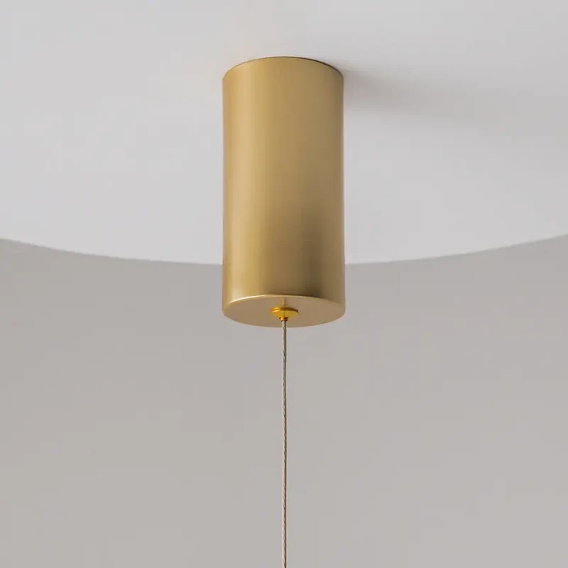 Pendelleuchte – Mattgold Aluminium, 10W LED, Warmweiß Licht, Ø3 cm - Ray | Maytoni
