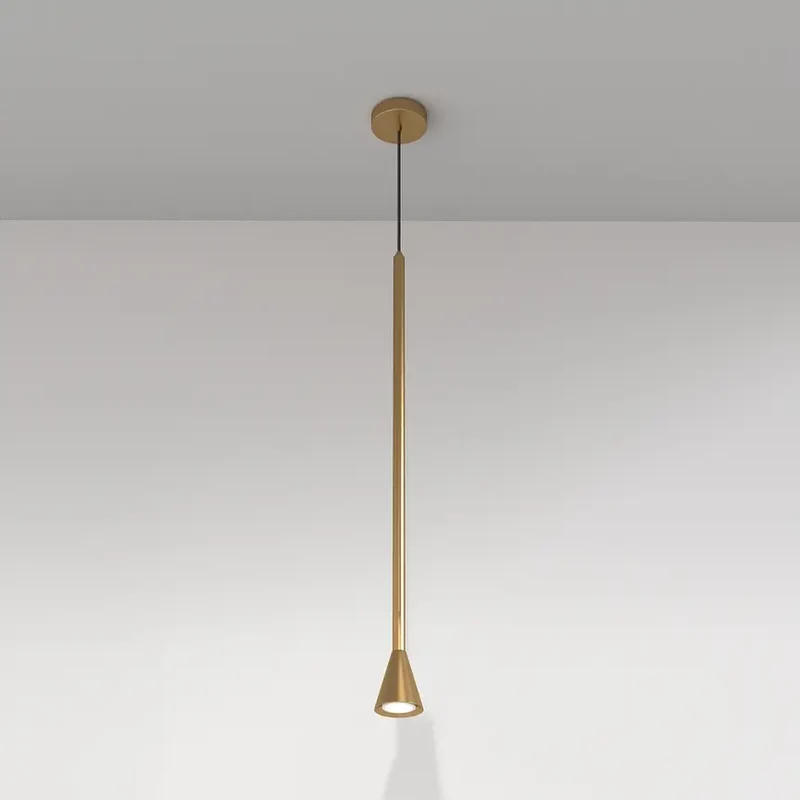 Pendelleuchte – Goldenes Finish, Metallschirm, Höhenverstellbar, GU10 Fassung - Arrow | Maytoni
