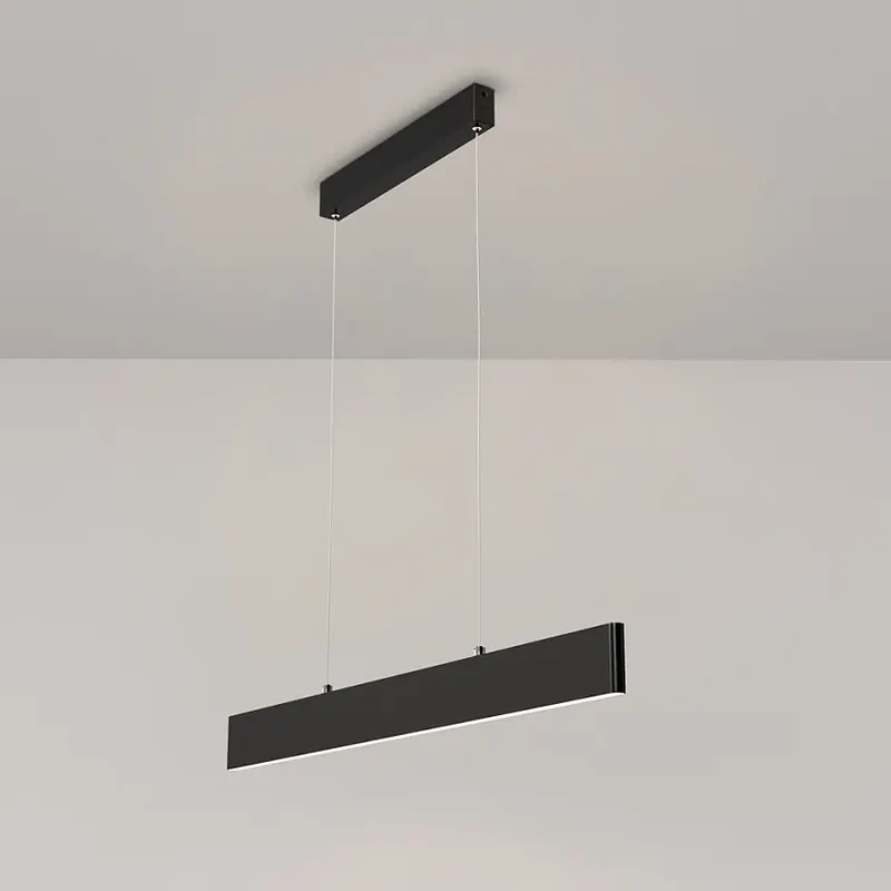 Pendelleuchte – Schwarzes Finish, Metallgehäuse, 23 W Leistung, 100 cm Höhe, Warmweiß - Step | Maytoni