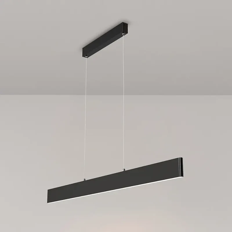 Pendelleuchte – Schwarzes Finish, Metallgehäuse, 30 W Leistung, 150 cm Höhe, Warmweiß - Step | Maytoni