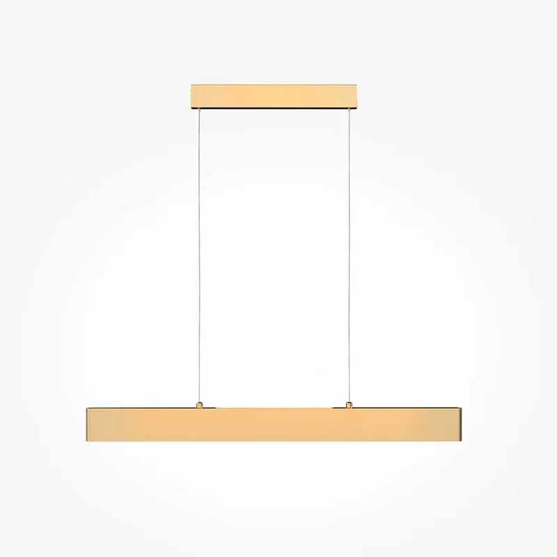 Pendelleuchte – Mattgold Finish, Metallgehäuse, 23 W Leistung, 100 cm Höhe, Warmweiß - Step | Maytoni