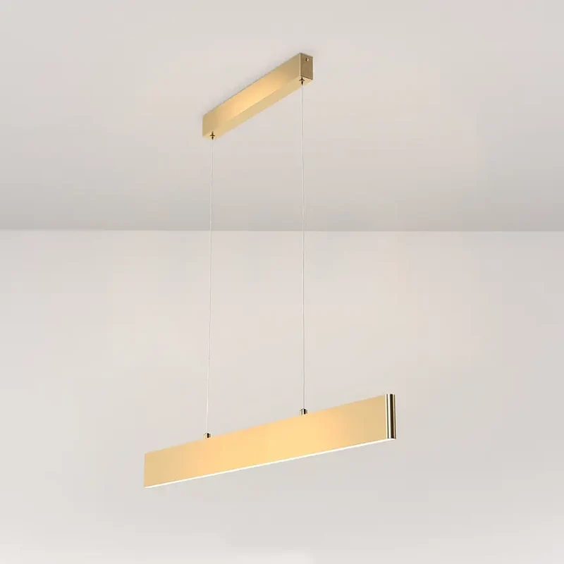 Pendelleuchte – Mattgold Finish, Metallgehäuse, 23 W Leistung, 100 cm Höhe, Warmweiß - Step | Maytoni