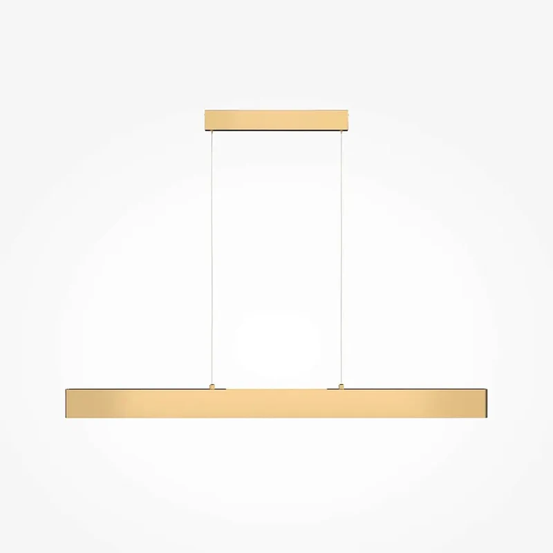 Pendelleuchte – Mattgold Finish, Metallgehäuse, 30 W Leistung, 150 cm Höhe, Warmweiß - Step | Maytoni