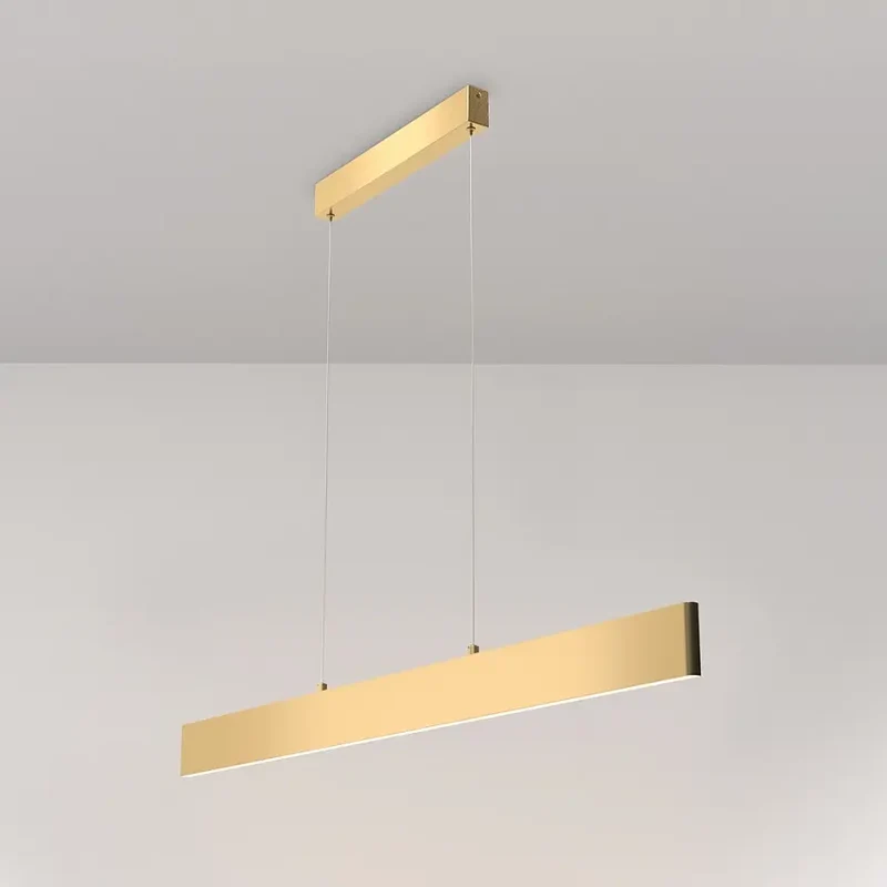 Pendelleuchte – Mattgold Finish, Metallgehäuse, 30 W Leistung, 150 cm Höhe, Warmweiß - Step | Maytoni
