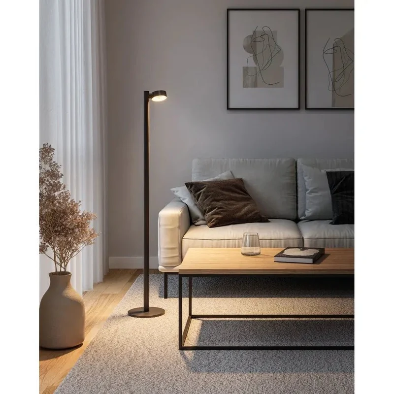Stehleuchte 360° drehbarer Kopf, Einstellbares 2200–3000K Licht, Touch-Dimmung mit Memory-Funktion, IP54, Bis zu 177h Akkulaufzeit – Ronda | Sompex