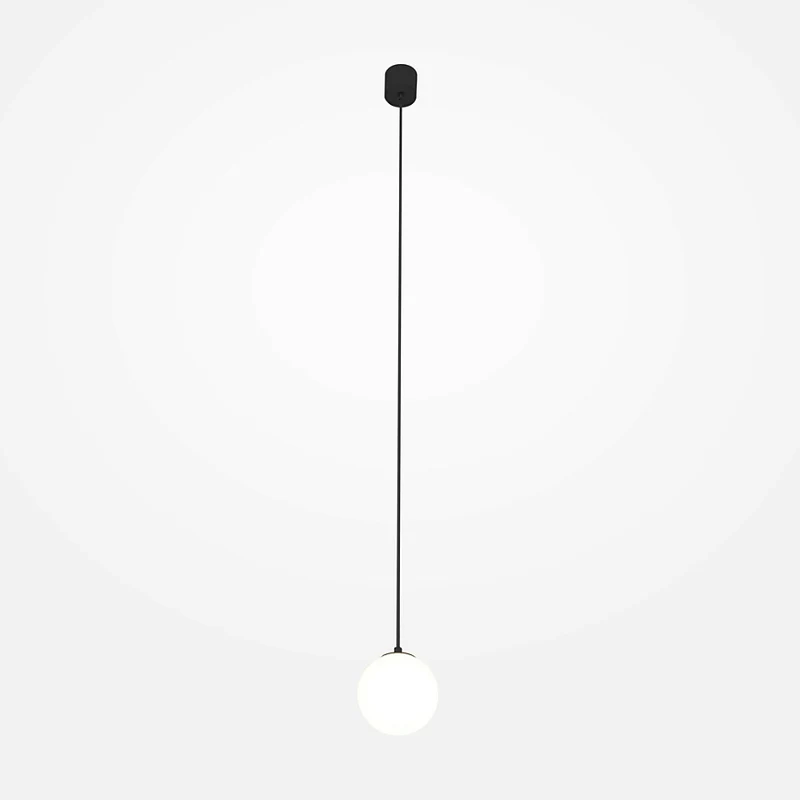 Pendelleuchte – Schwarzes Aluminium, 5 W Leistung, Neutralweiß, Ø10 cm - Luna | Maytoni