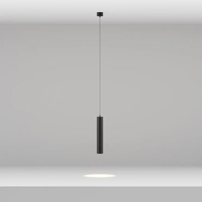 Pendelleuchte – Schwarzes Aluminium, 12 W LED, Warmweiß, Höhe 133 cm - Focus LED | Maytoni