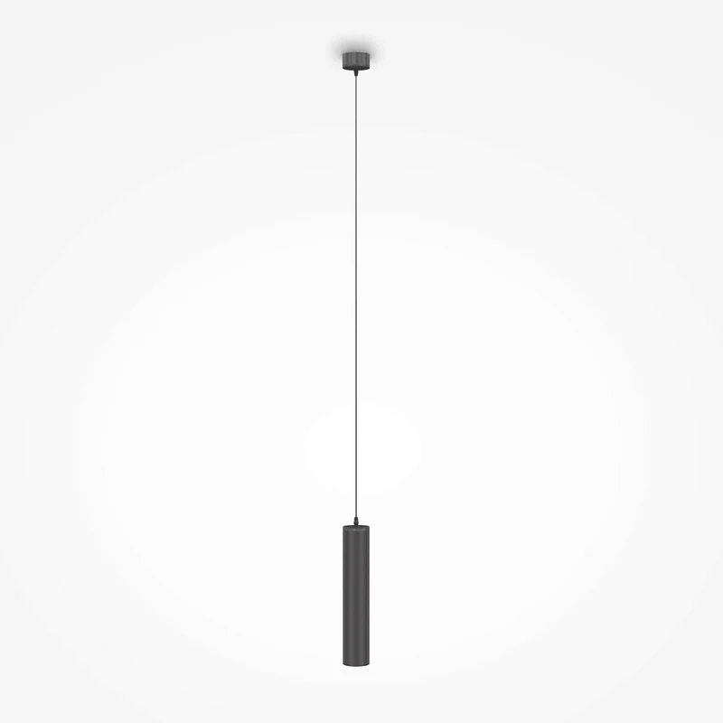 Pendelleuchte – Schwarzes Aluminium, 1× GU10 Fassung, 10 W Leistung, Höhenverstellbar - Focus | Maytoni