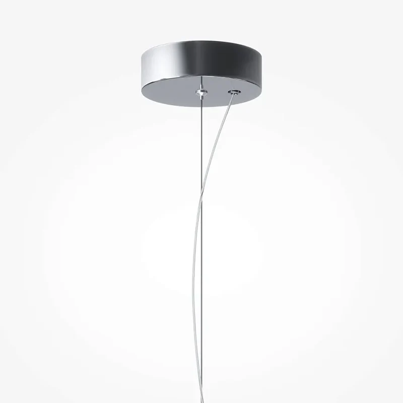 Pendelleuchte – Verchromtes Metall, Gläserner Schirm, Warmweißes Licht, 324 cm Höhe - Bruma | Maytoni