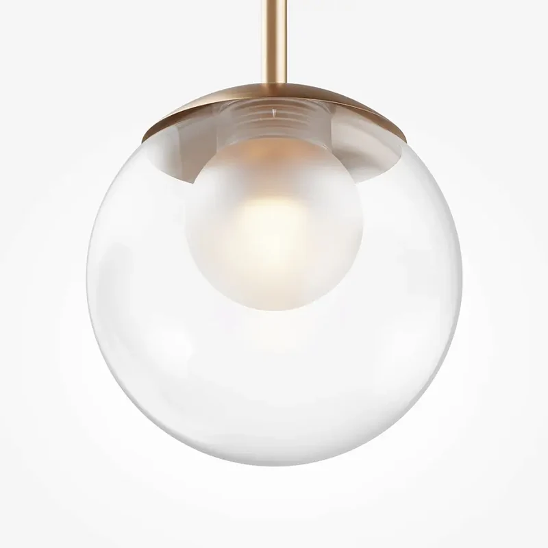 Pendelleuchte – Goldenes Metall, Glaskugel, 15 cm - Basic Form | Maytoni