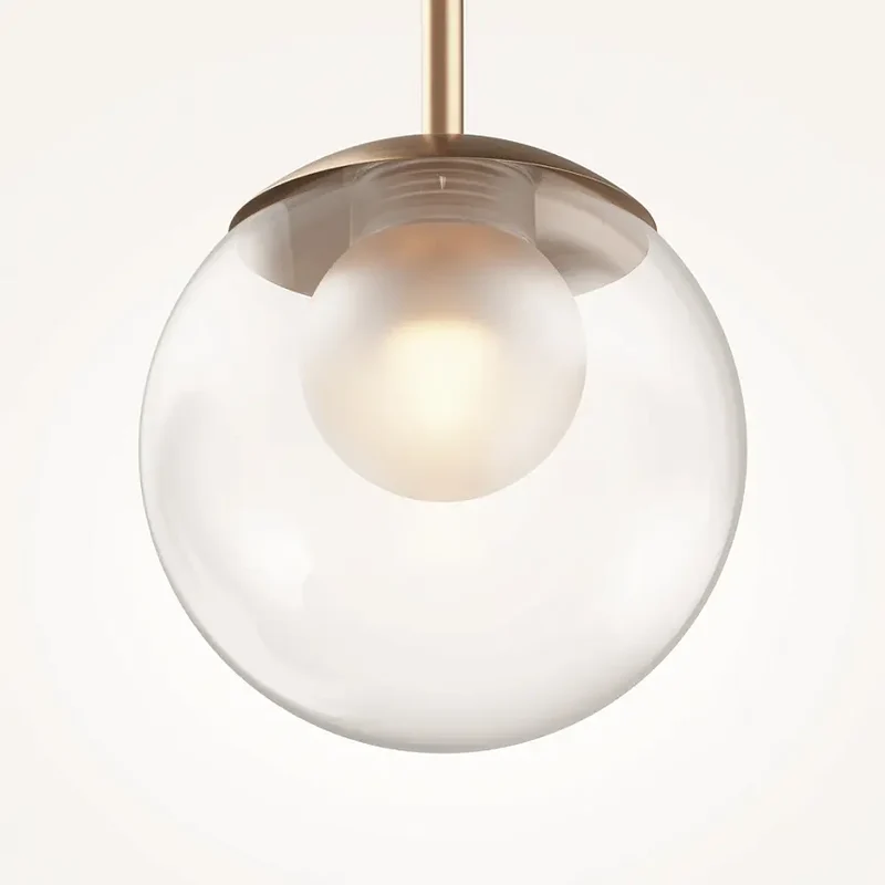 Pendelleuchte – Goldenes Metall, Glaskugel, 15 cm - Basic Form | Maytoni